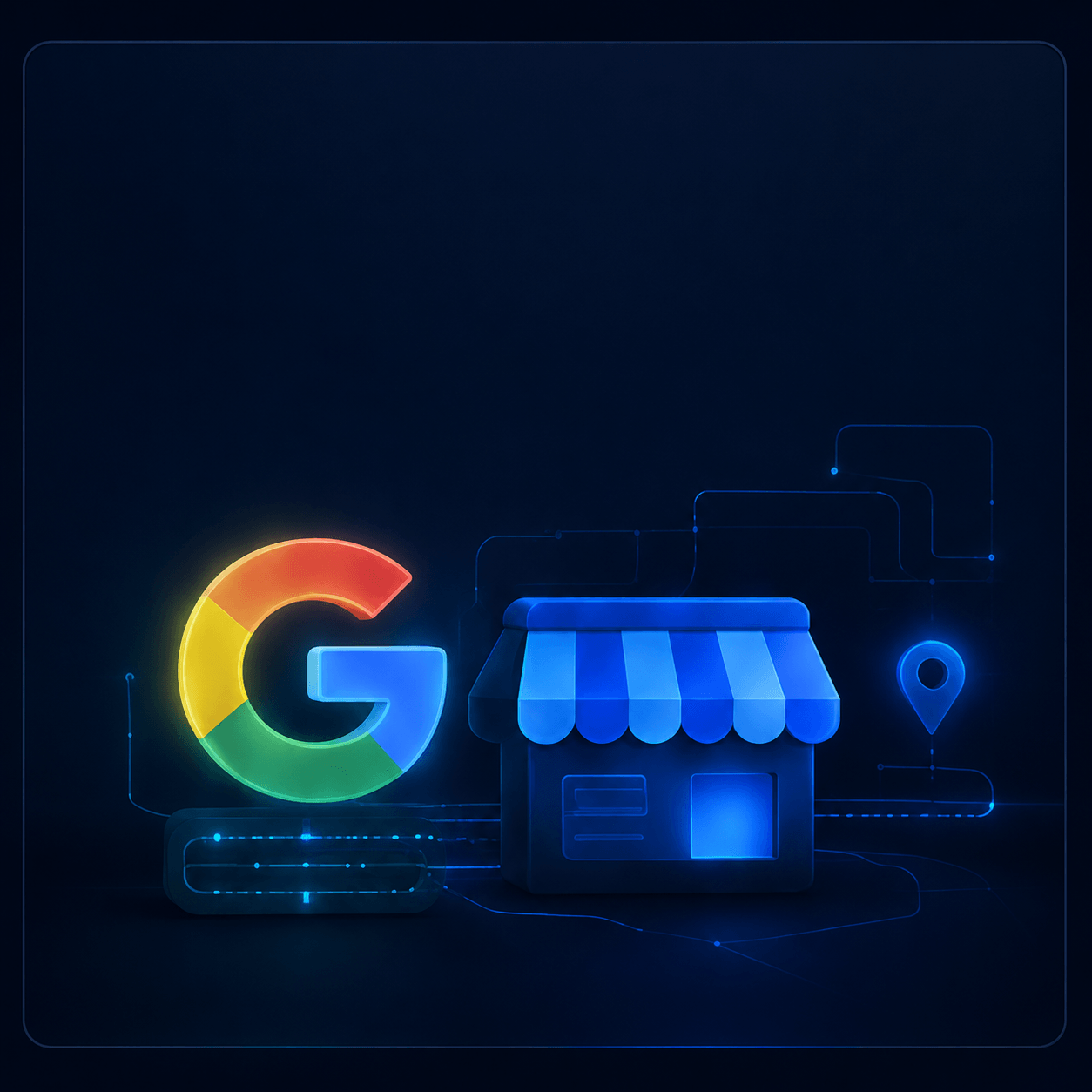 Ilustração de gestão de Google Meu Negócio