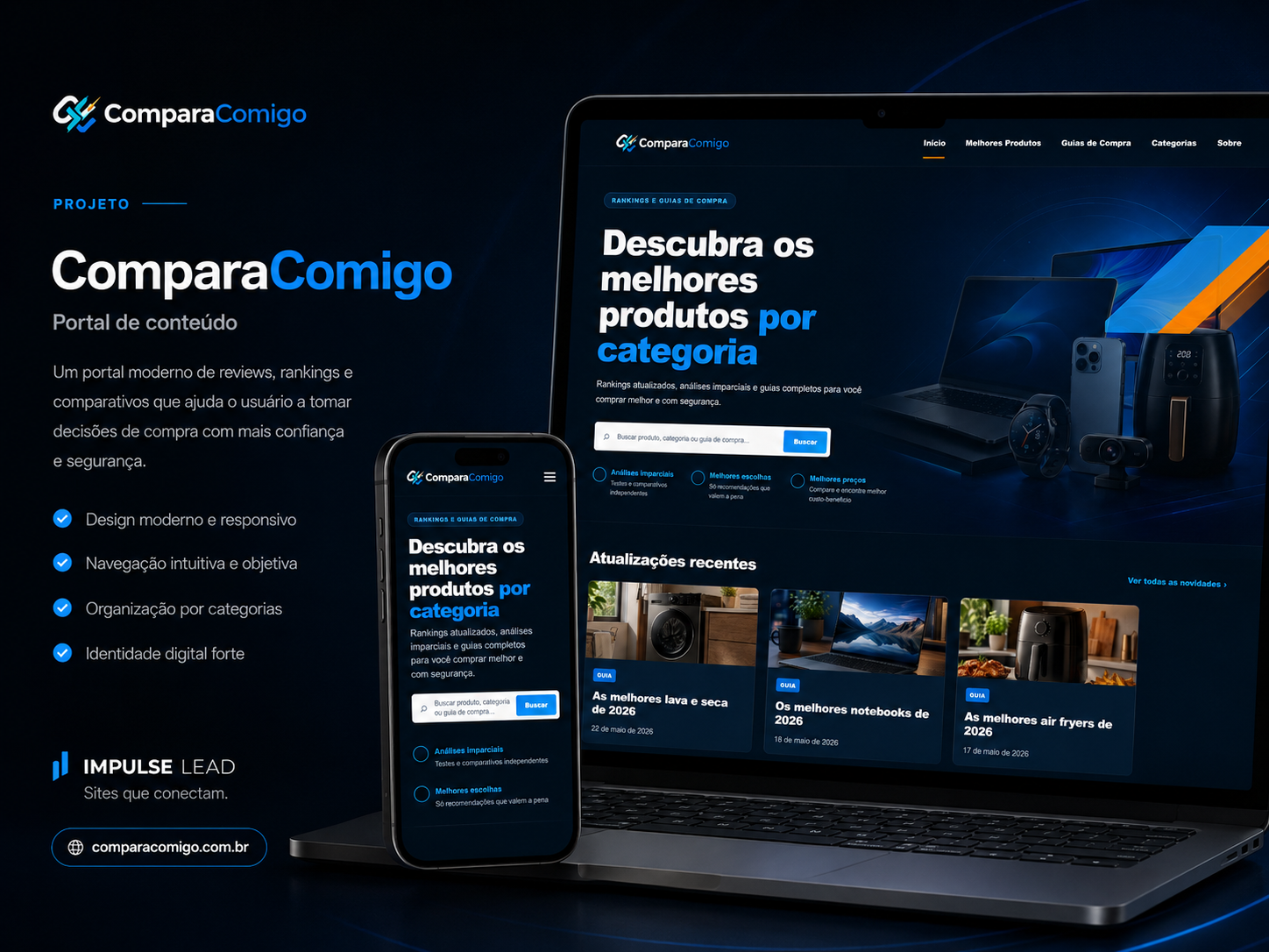 Projeto Compara Comigo desenvolvido pela Impulse Lead