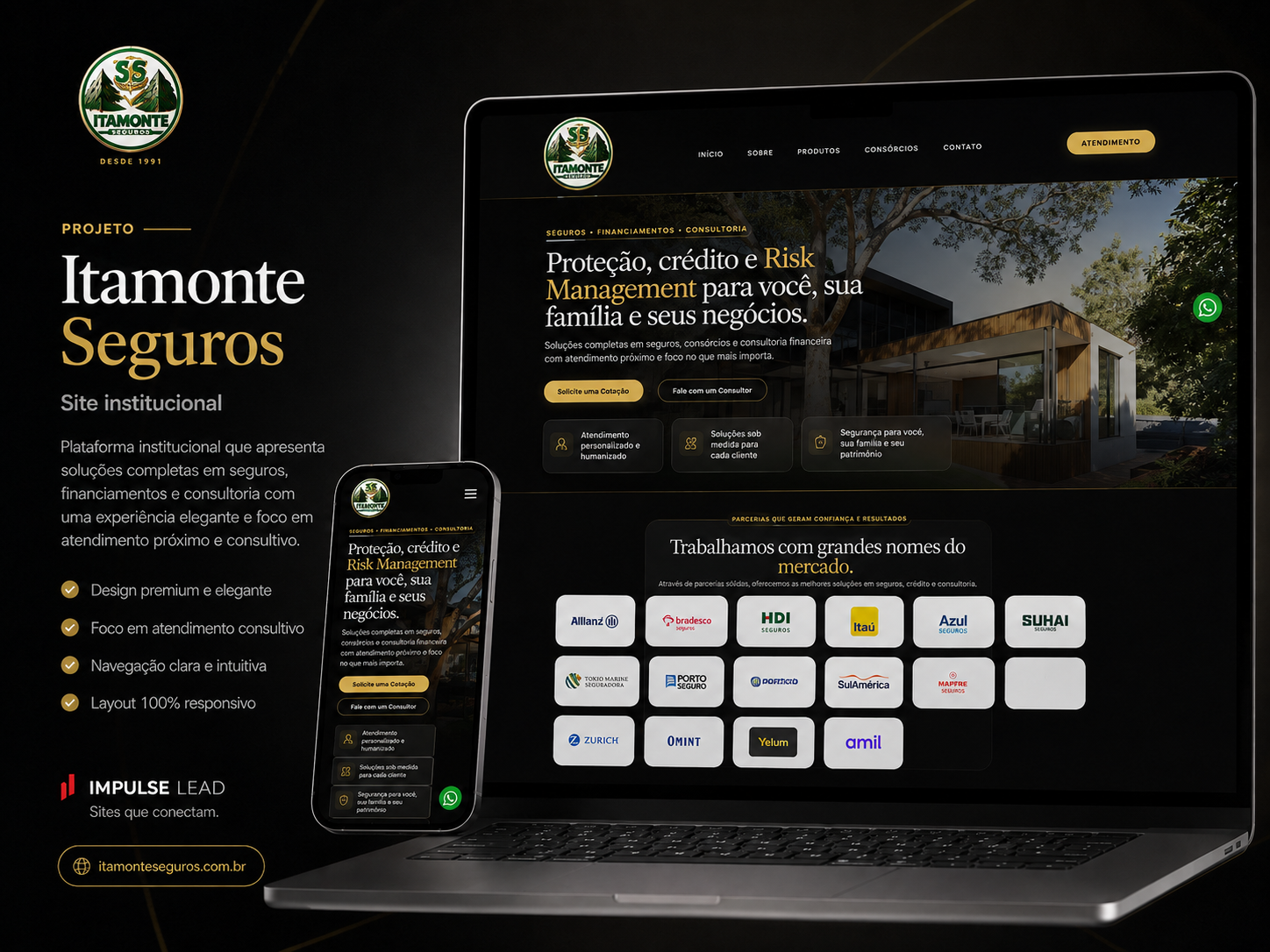 Projeto Itamonte Seguros desenvolvido pela Impulse Lead