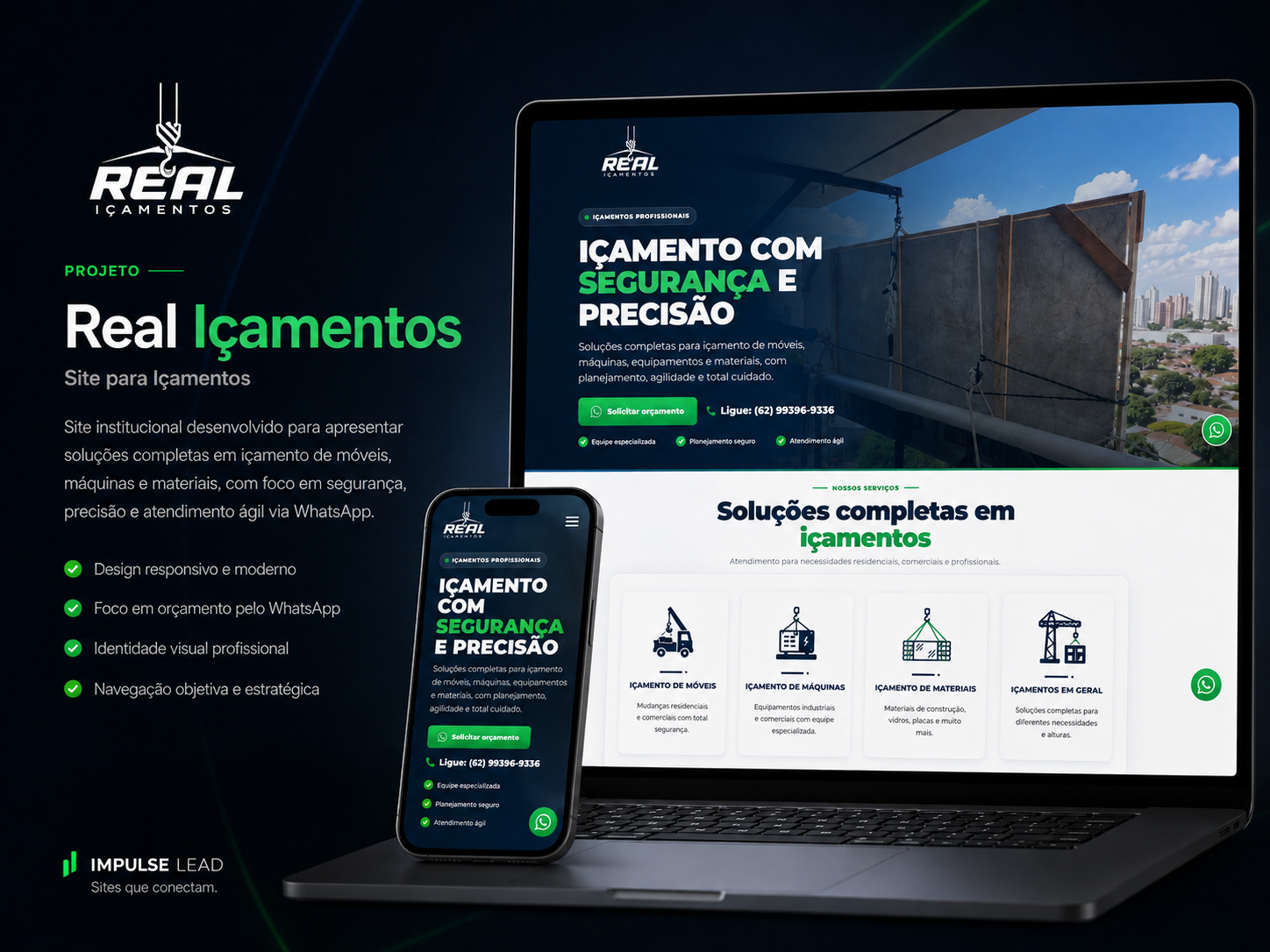 Projeto Real Içamentos desenvolvido pela Impulse Lead