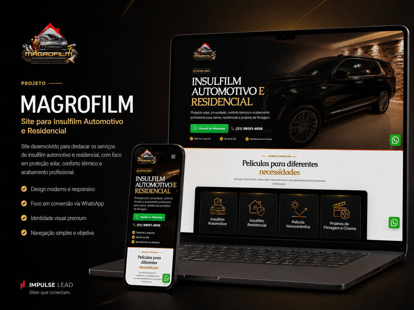Projeto Magrofilm desenvolvido pela Impulse Lead