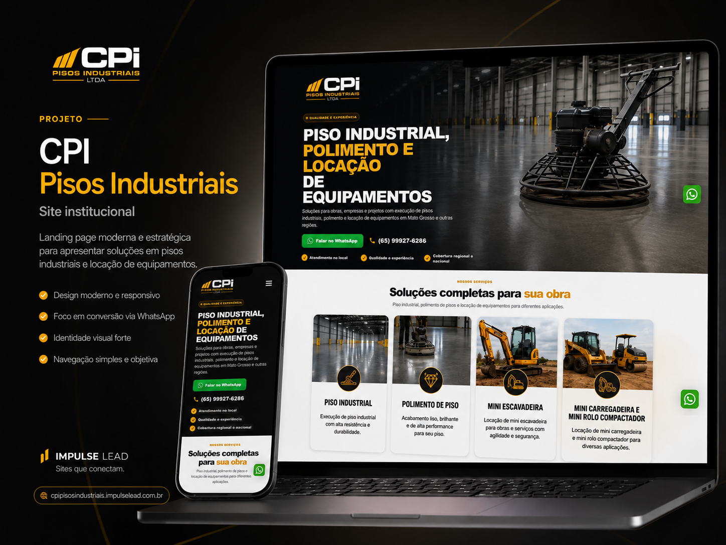 Projeto CPI Pisos Industriais desenvolvido pela Impulse Lead