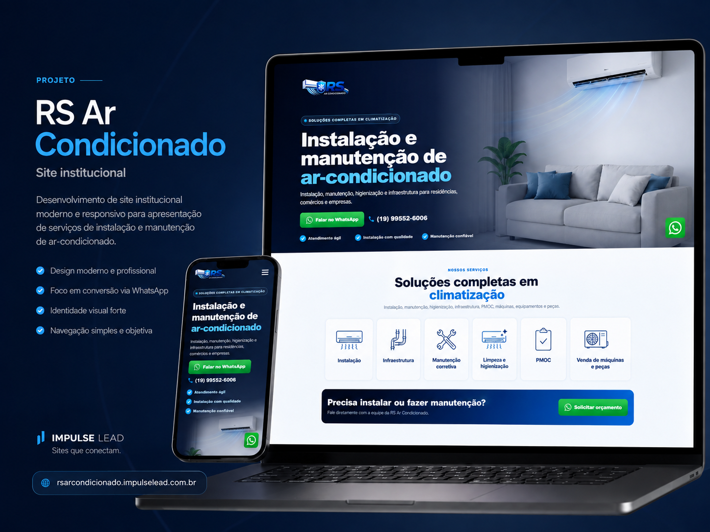 Projeto RS Ar Condicionado desenvolvido pela Impulse Lead